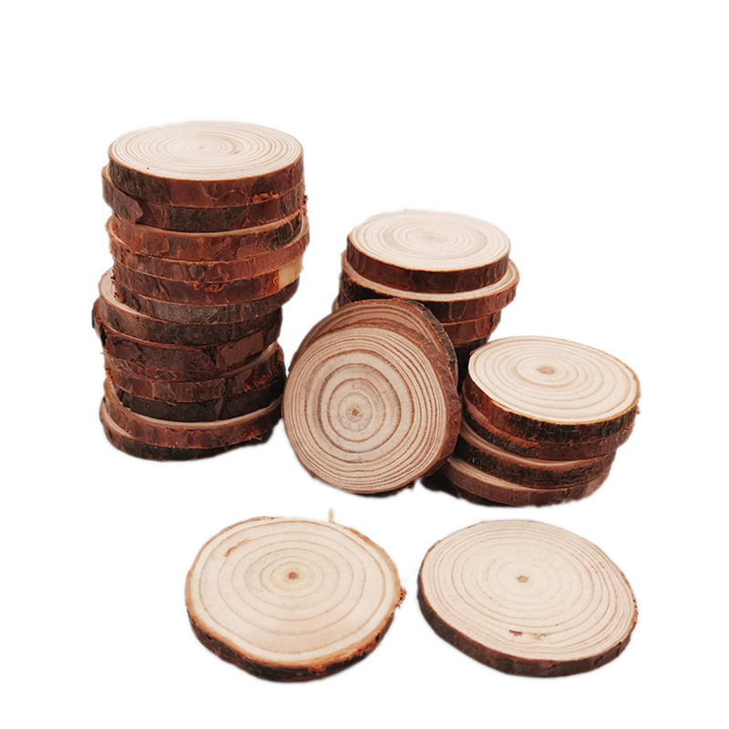 Unfinished Wood Slices Discs C - Art Craft Christmas Tree ulasan dan harga