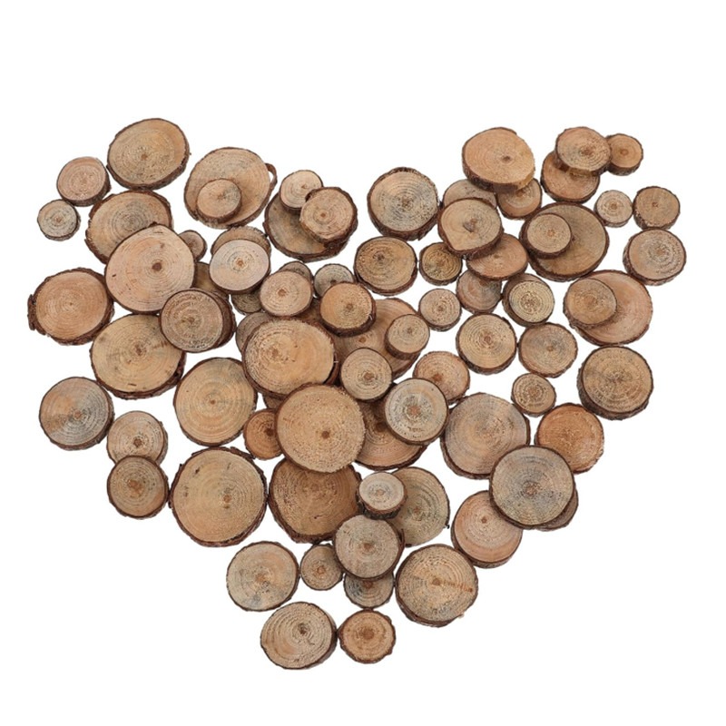 Unfinished Wood Slices Discs C - Art Craft Christmas Tree ulasan dan harga