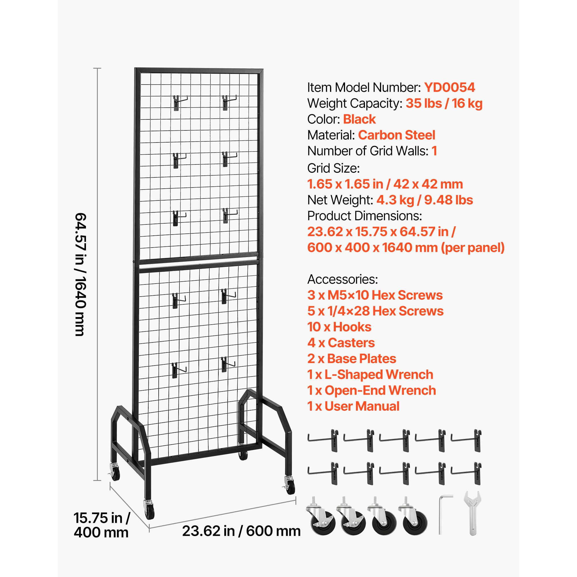 Grid Wall Panel, 1.9 x 5.4 ft  - Art Craft Board ulasan dan harga
