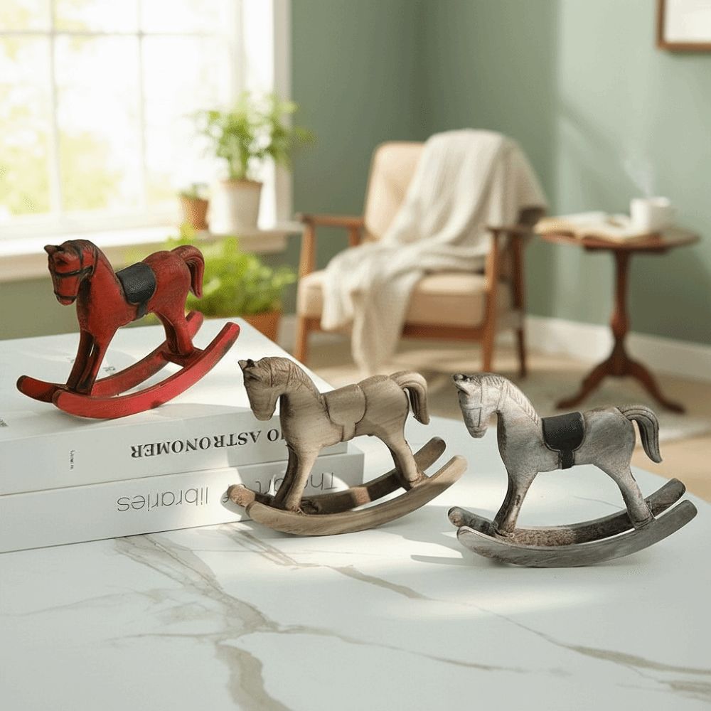 Creative Design Wooden Horse W - Art Craft Horse ulasan dan harga