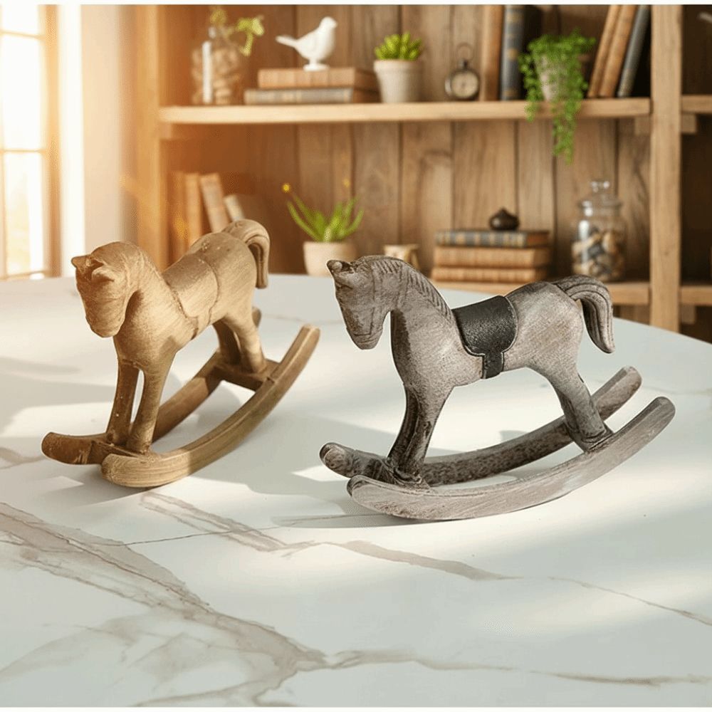 Creative Design Wooden Horse W - Art Craft Horse ulasan dan harga