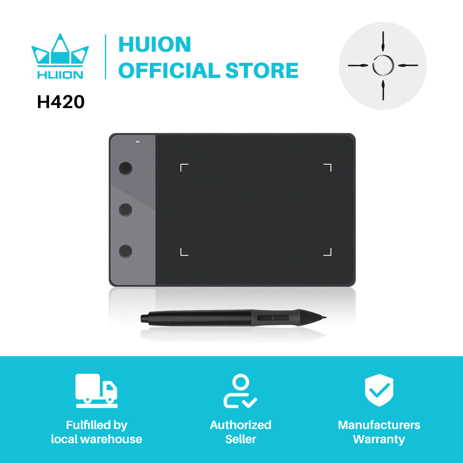 New HUION H420 Graphics Tablet - Art Craft Online ulasan dan harga