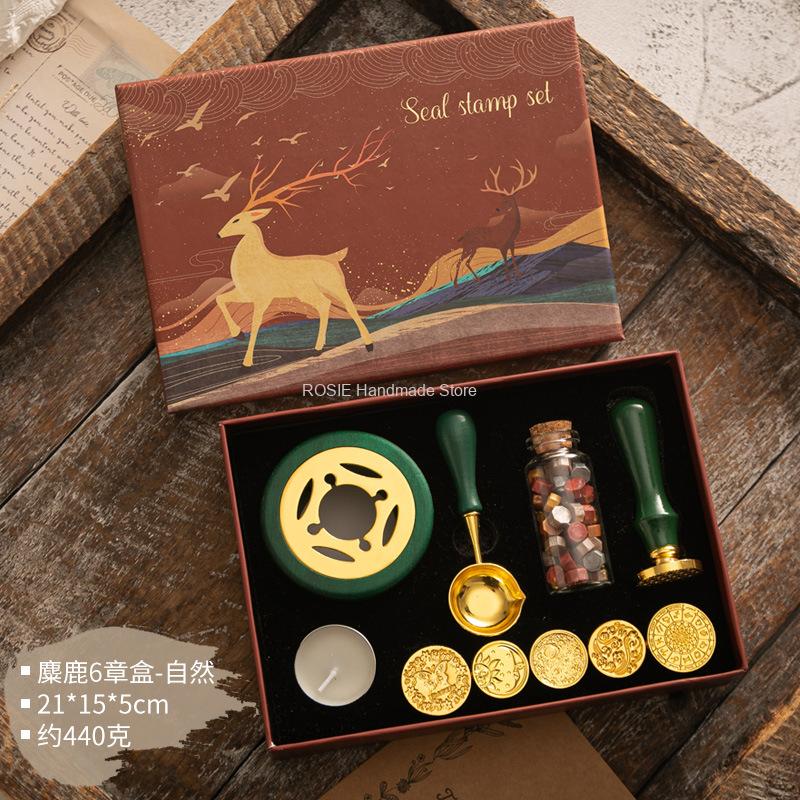 Wax Seal Stamp Set Lacquered S - Batik Wax Kit ulasan dan harga