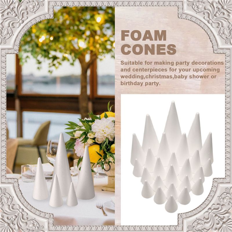 24Pack Foam Tree Cones For Art - Art Craft Christmas Tree ulasan dan harga