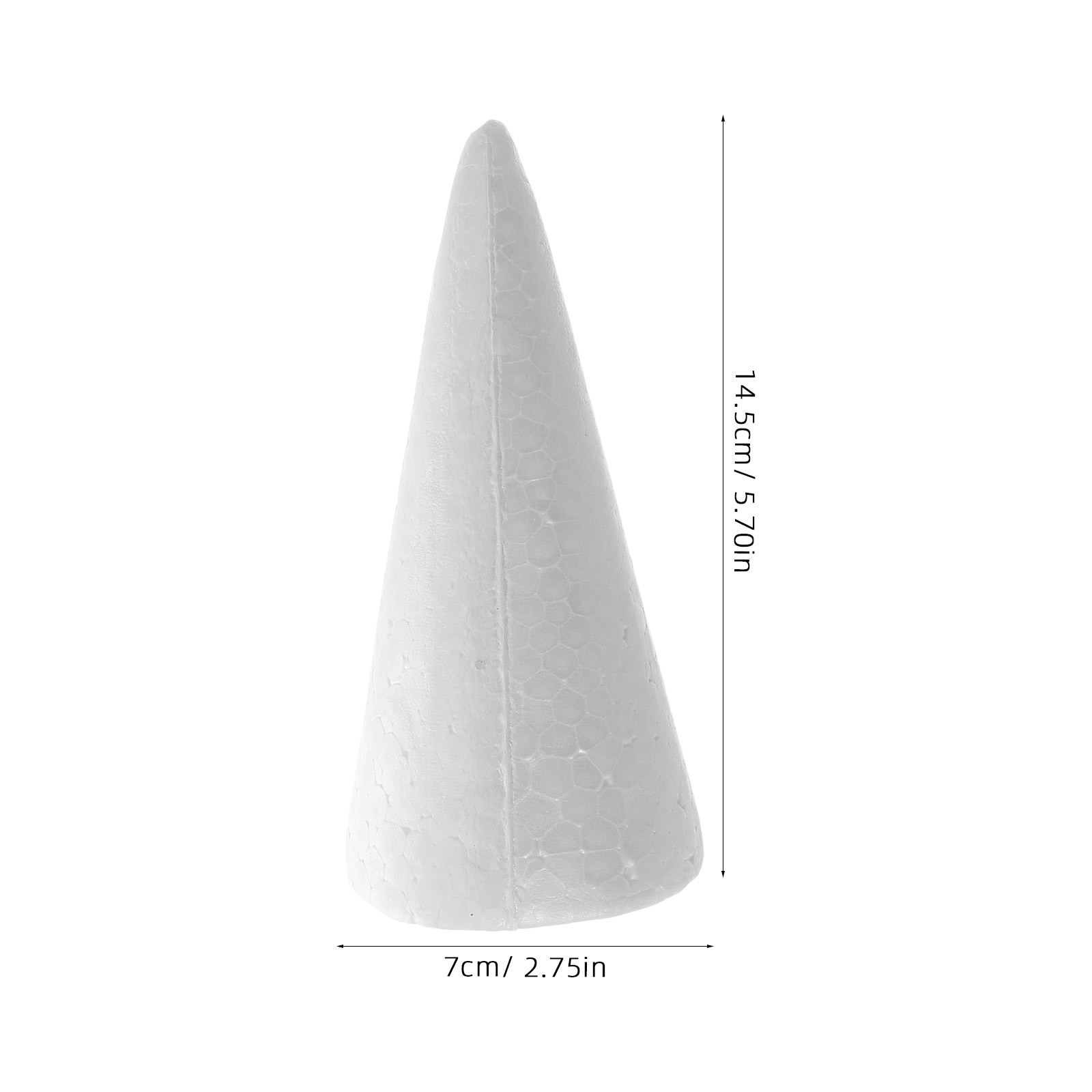 12pcs Foam Cones 15Cm White Di - Art Craft Christmas Tree ulasan dan harga