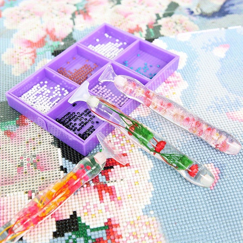 1set Flower Design Resin 5D Di - Art Craft Accessories ulasan dan harga